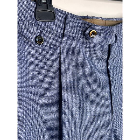PT Torino Super 100's Fleece Wool Gentleman Fit Trouser Pants Blue Men's Size 54 - Picture 5 of 14